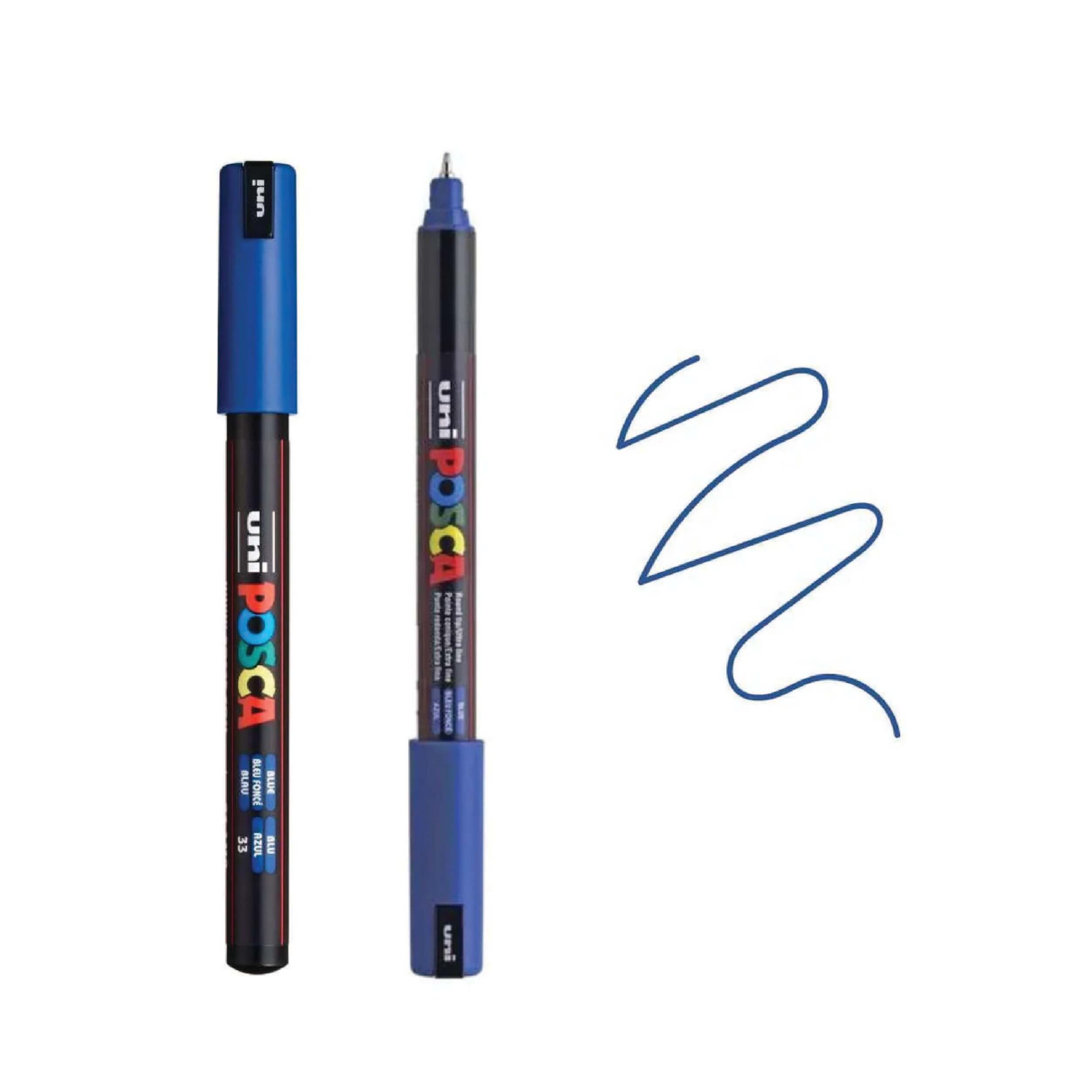 Marker Extra Fine Tip 0.7mm Dark Blue POSCA Uni